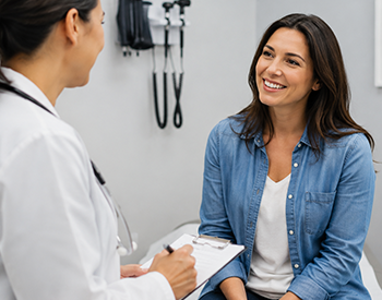 Female Physician talking to a female patient